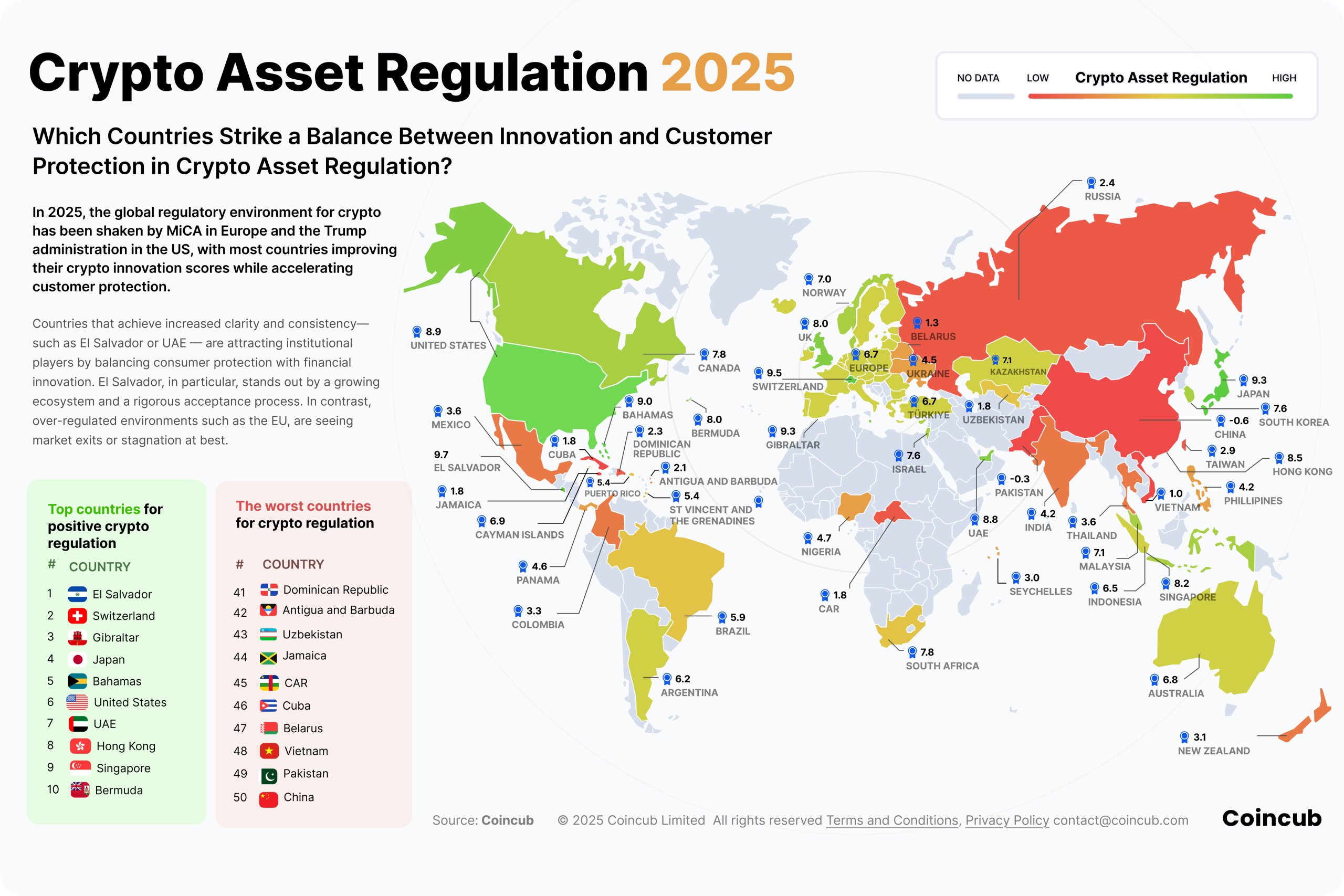 Map 2025 Crypto Asset regulation