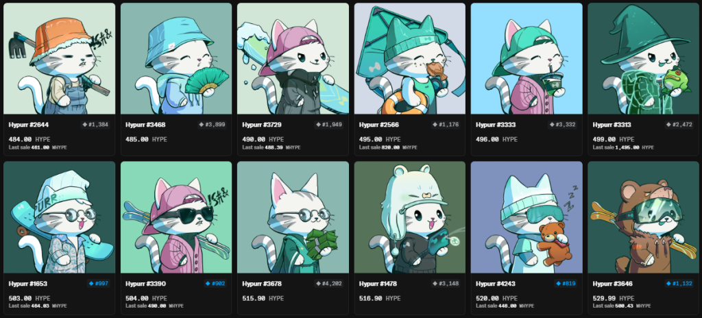 Hyperliquid Flagship NFT Collection Hypurr Hyperliquid (HYPE) NFT