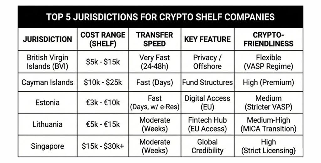 Shelf Company vs. New Registration: Buying a Pre-Made Crypto Entity Shelf Company vs. New Registration: Buying a Pre-Made Crypto Entity