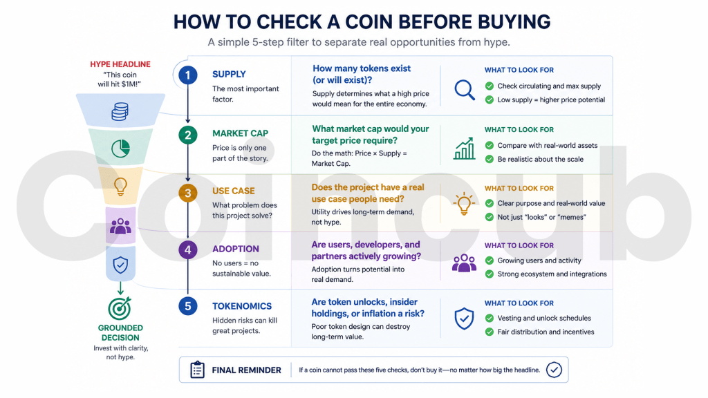 How to check a coin before buying Top Cryptocurrencies to Buy Before They Hit $1 Million Per Token