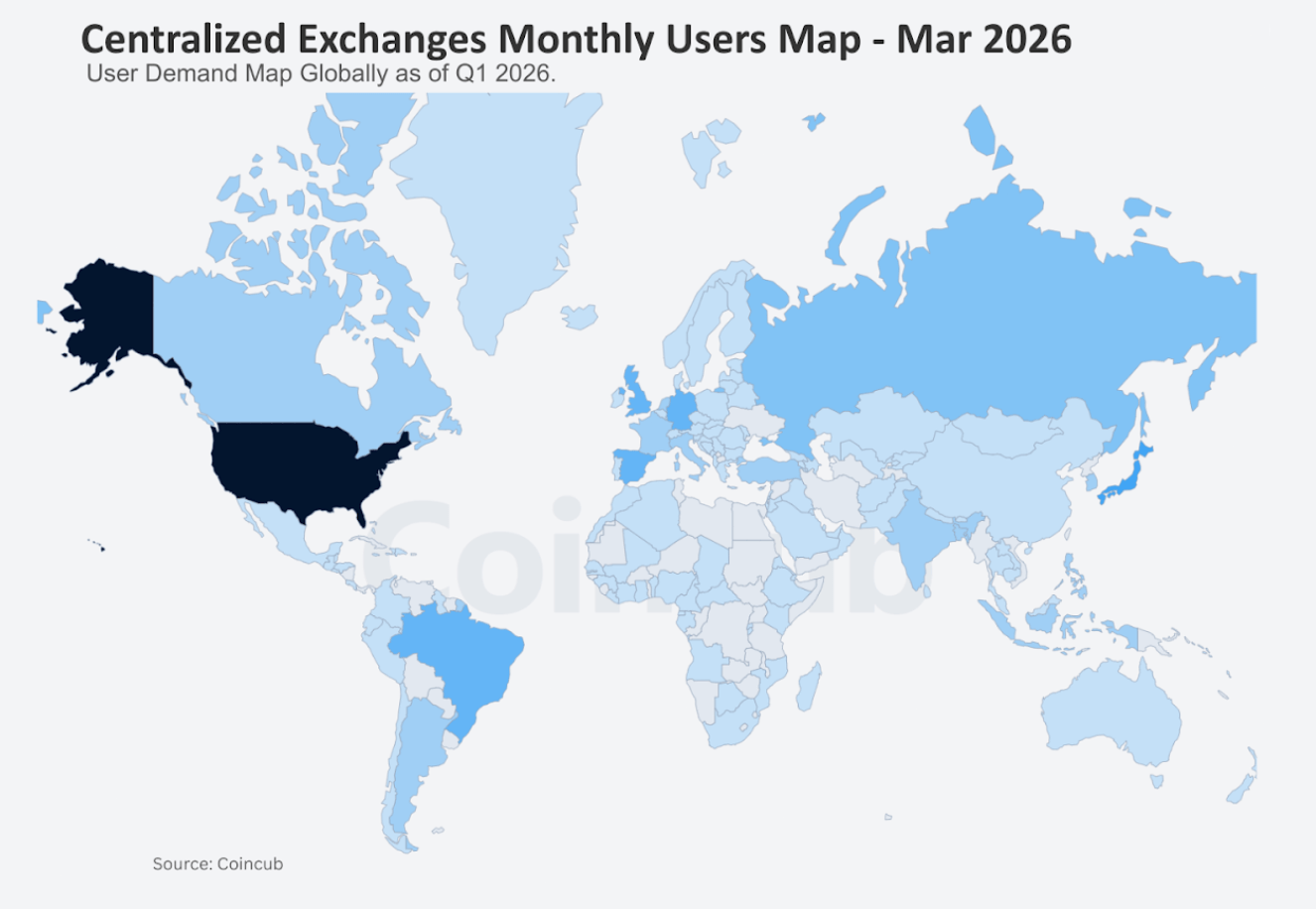 CEX Monthly Users Map CEX Monthly Users Map